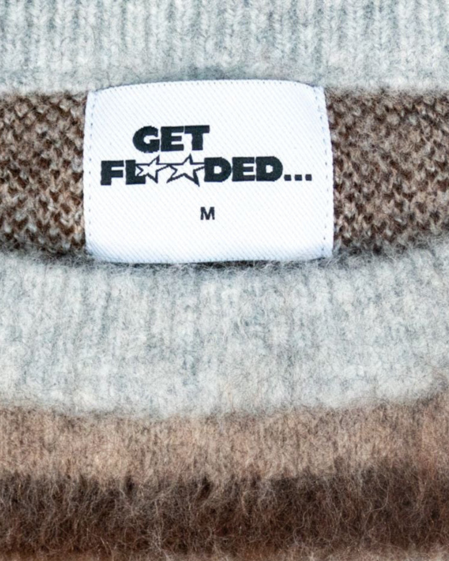 STRIPED MOHAIR SWEATER.