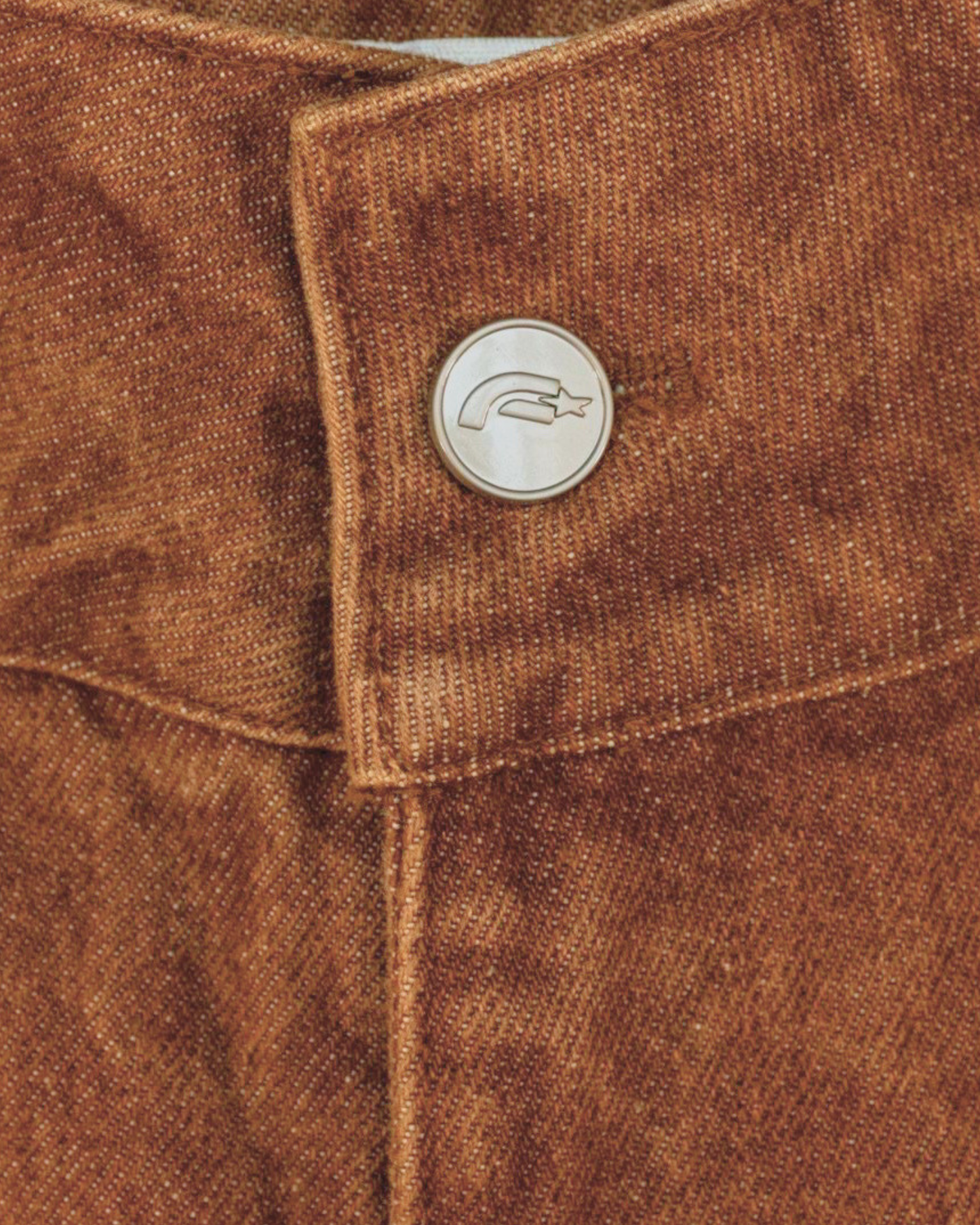 BROWN WASHED DENIM.