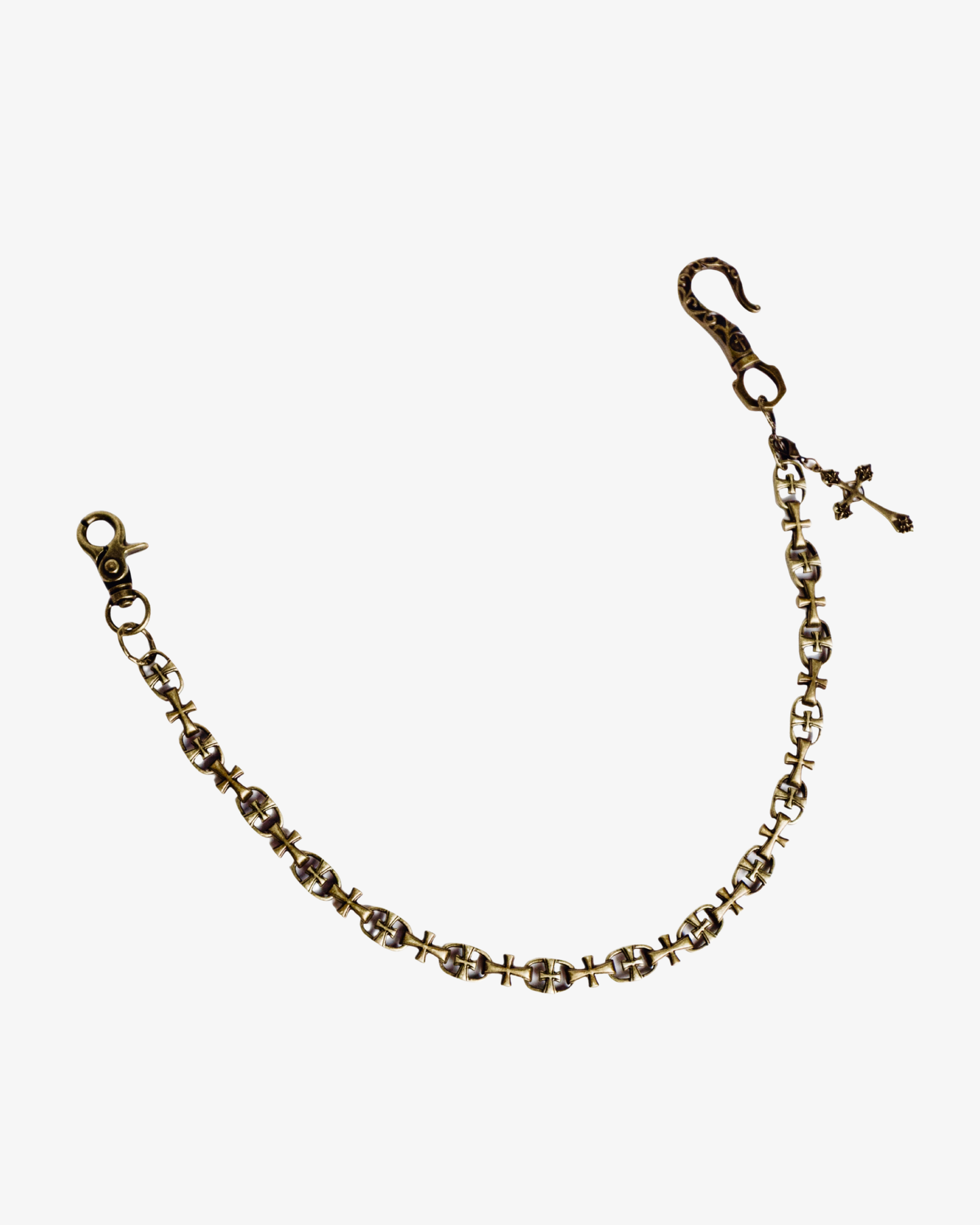 GOLD CROSS KEYCHAIN.