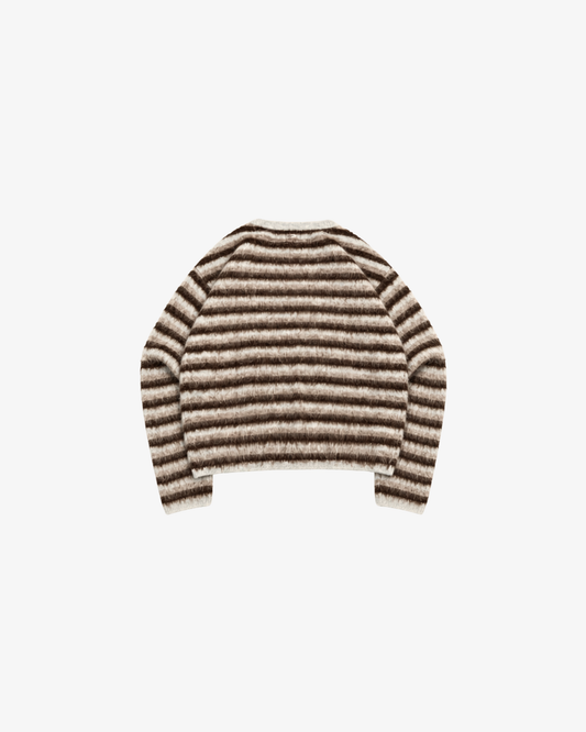 STRIPED MOHAIR SWEATER.
