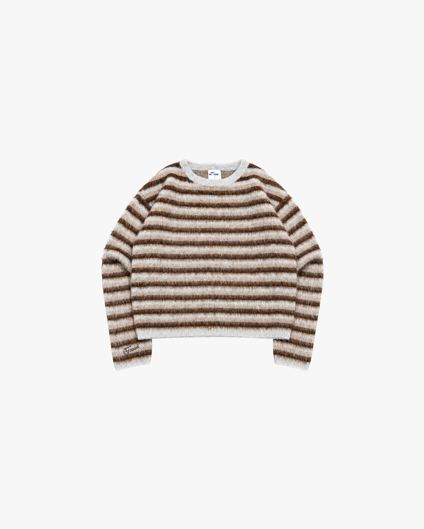 STRIPED MOHAIR SWEATER.