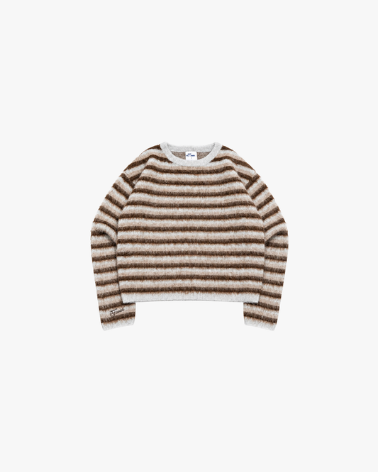 STRIPED MOHAIR SWEATER.
